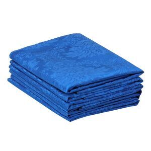 6 Pack Polyester Napkins, Printed Floral Napkins 19x19Inch Blue